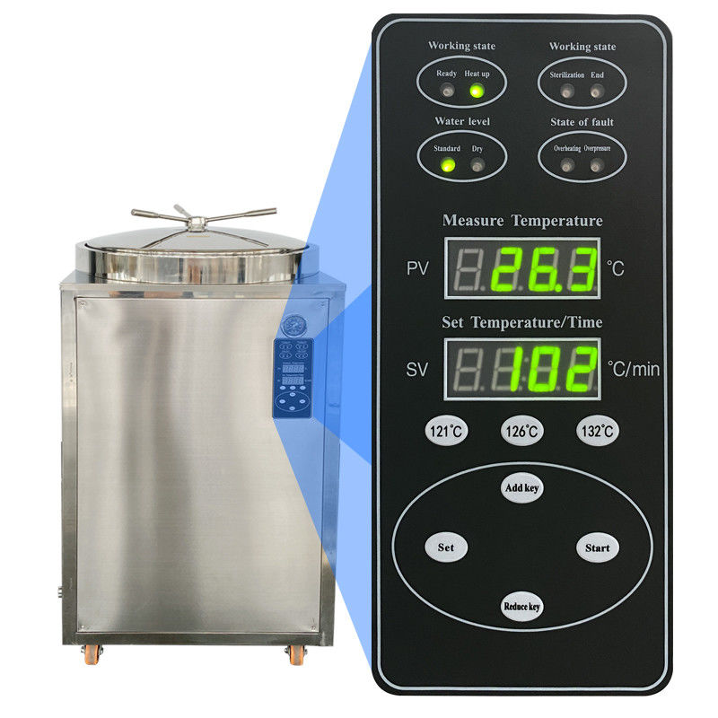 Esterilizador a vapor em autoclave vertical de 200 litros de alta pressão, com pressão de trabalho de 0,22 MPa