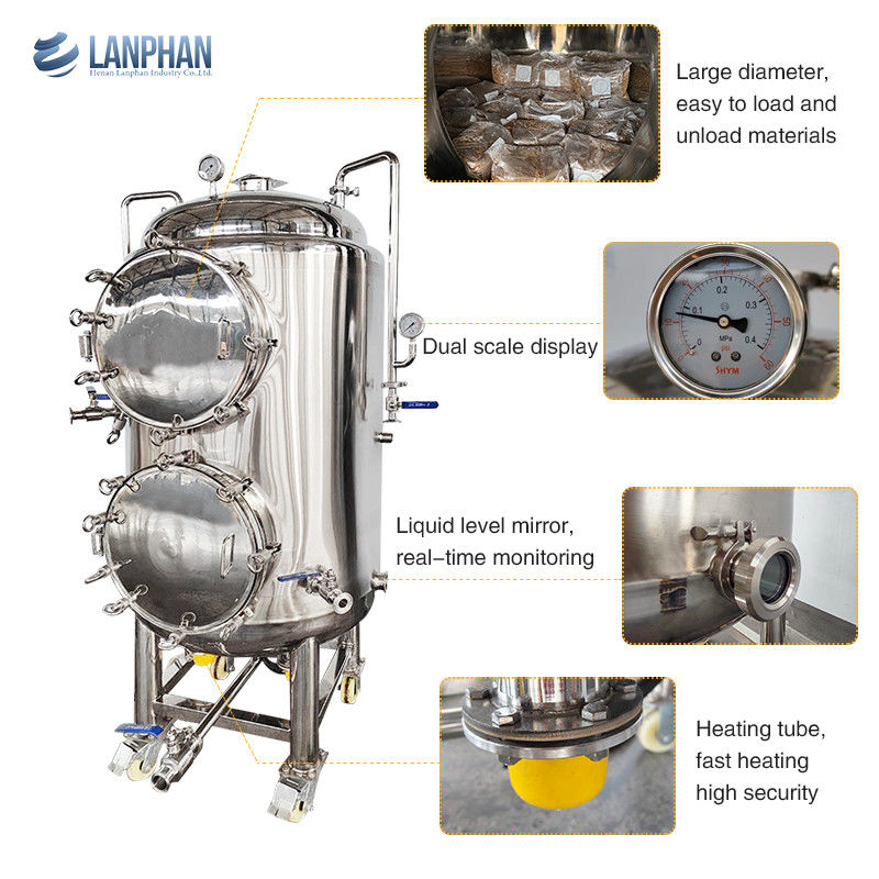 Esterilizador a vapor de autoclave vertical de fase única de 220 V com capacidade de 330 L e pressão de trabalho de 15 PSI