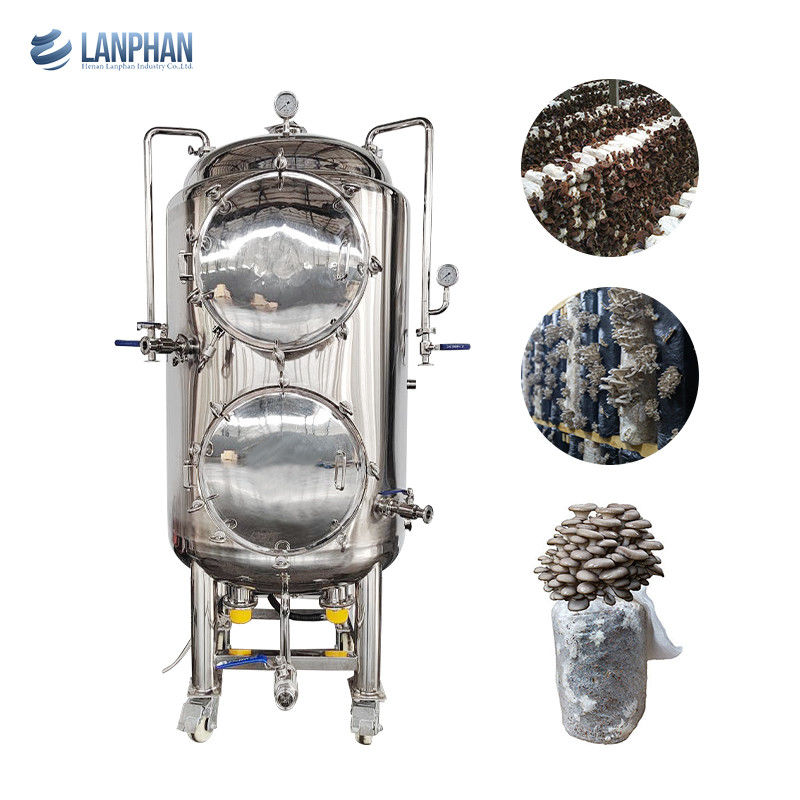 Esterilizador a vapor de autoclave vertical de fase única de 220 V com capacidade de 330 L e pressão de trabalho de 15 PSI