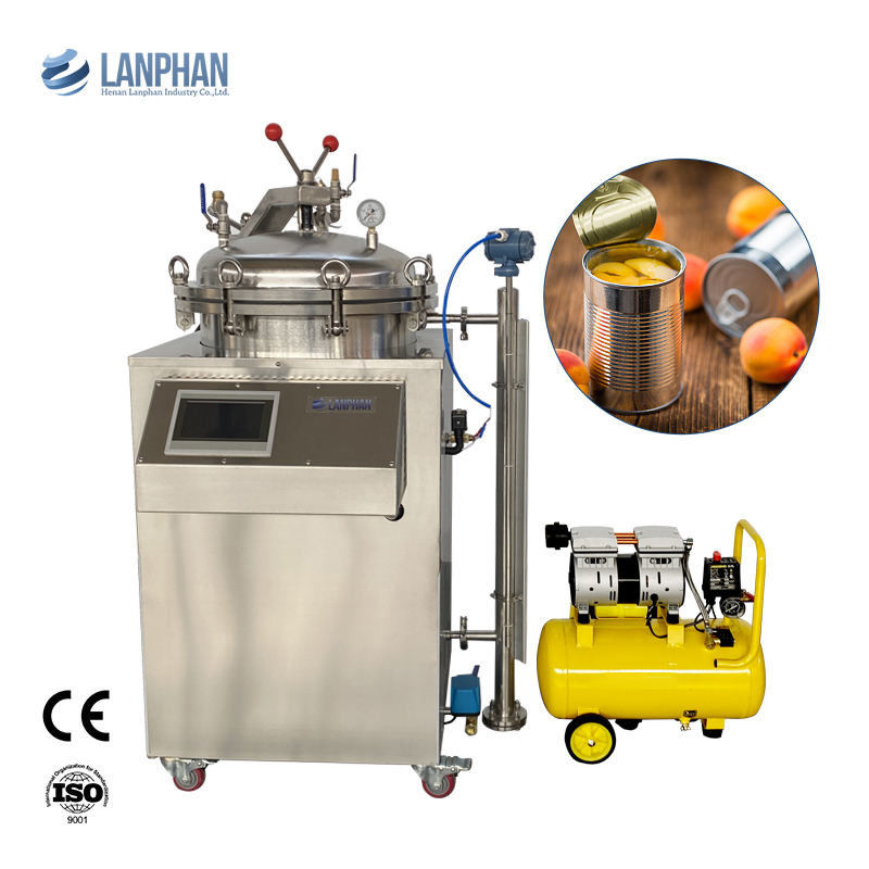 Esterilizador Retort Totalmente Automático com Capacidade de 100L 150L e Esterilização por Banho de Vapor e Água