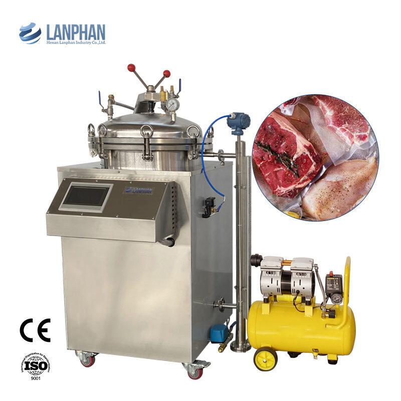 Esterilizador Retort Totalmente Automático com Capacidade de 100L 150L e Esterilização por Banho de Vapor e Água