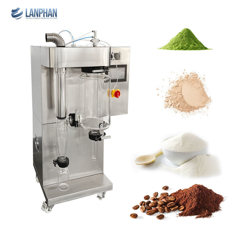 Máquina de secagem de pulverização de laboratório Mini 2L Capacidade SUS304 Material 3KW Potência para leite em pó de café