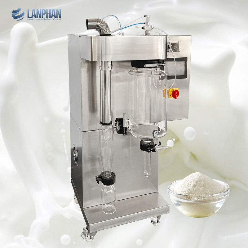 Máquina de secagem de pulverização de laboratório Mini 2L Capacidade SUS304 Material 3KW Potência para leite em pó de café