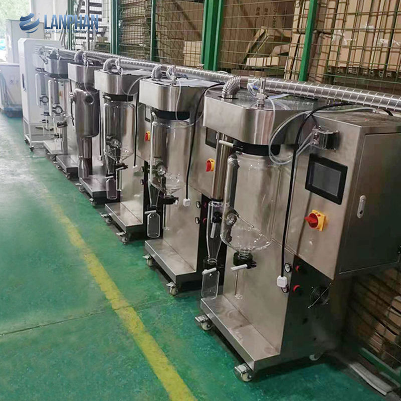 Máquina de secagem de pulverização de laboratório Mini 2L Capacidade SUS304 Material 3KW Potência para leite em pó de café