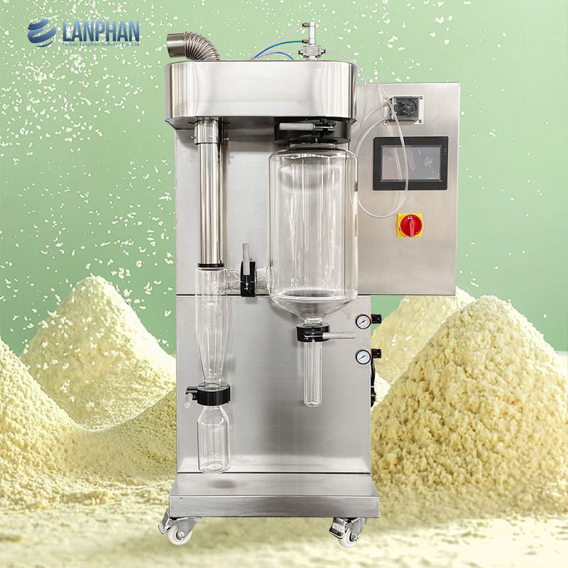 Máquina Mini Secador por Atomização em Escala de Laboratório com Evaporação de 2000mL/H e Material SUS304 para Proteína, Soro de Leite e Detergente em Pó