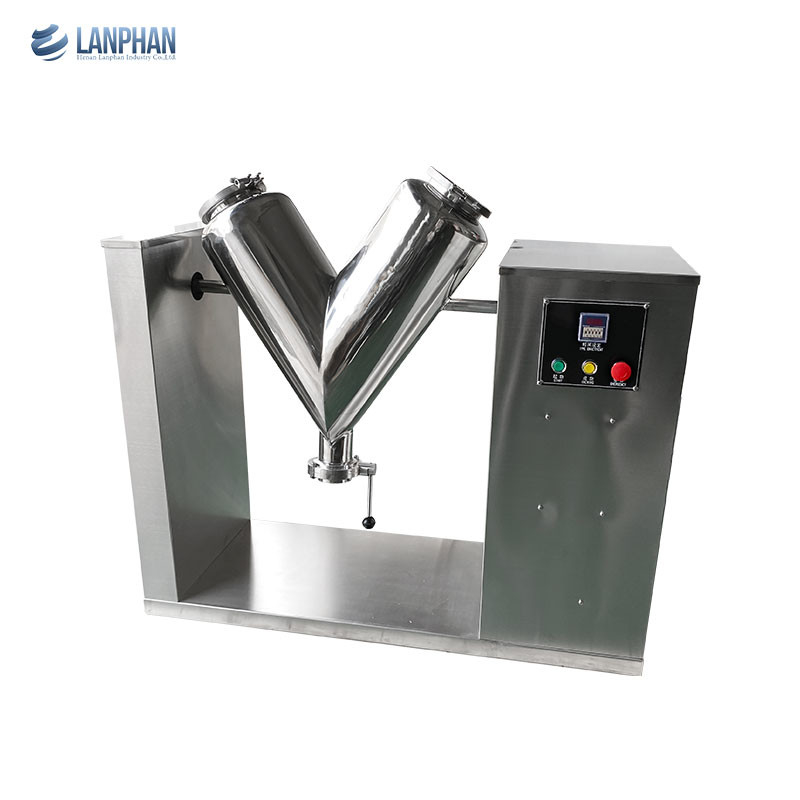 Pequena máquina de mistura de pó de tipo V Mixer para produtos farmacêuticos Alimentos cosméticos Química