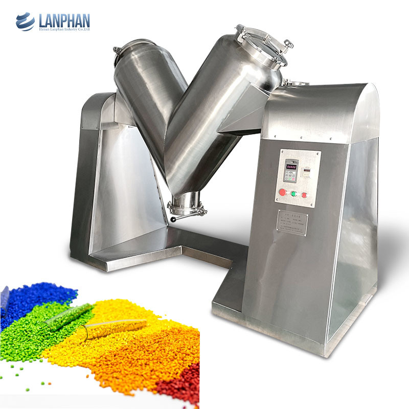 Pequena máquina de mistura de pó de tipo V Mixer para produtos farmacêuticos Alimentos cosméticos Química