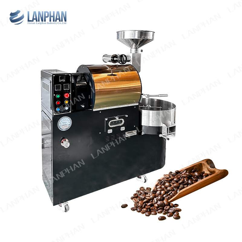 Máquina de torrefação de café comercial de 3 kg Grão de café torrefação automática para café