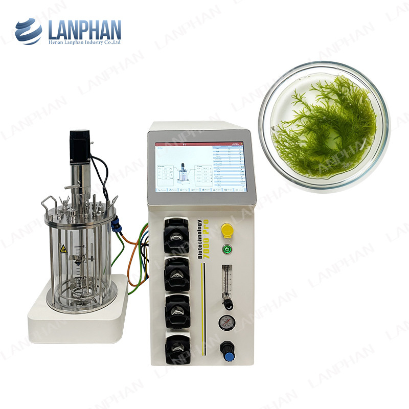 Biorreactor de fermentação microbiana / bacteriana 1l Biorreactor de fermentação de laboratório para algas