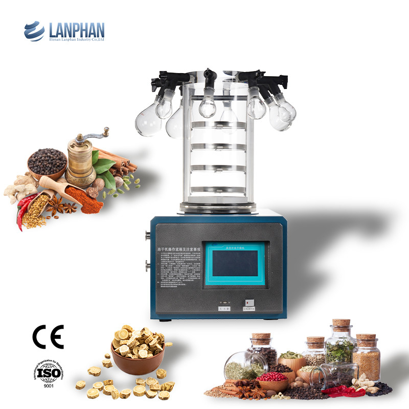 0.1m2 3-4kg Mini Lab Freeze Dryer Lyophilizer freeze dryer machine com bomba de vácuo
