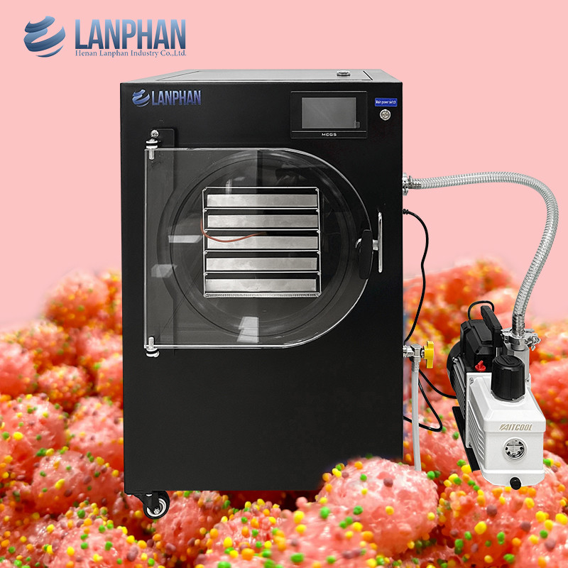 Máquina de secagem por congelamento rápido Máquina de secagem por congelamento secadora congela doces secos alimentos líquidos vácuo Equipamento de secagem por congelamento