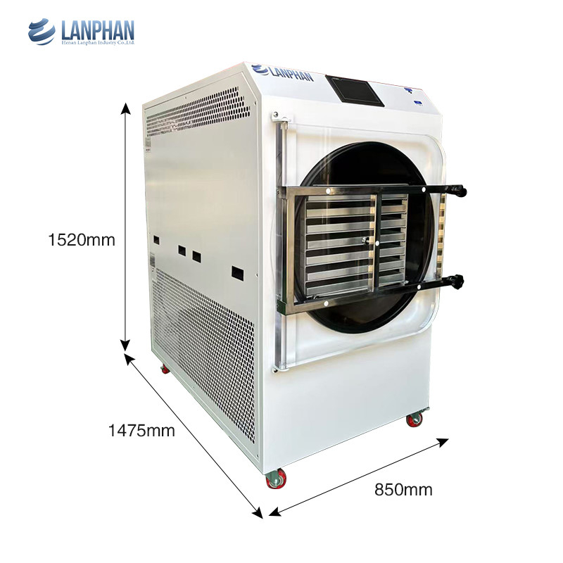 55 kg-60 kg / lote 14 bandejas Máquina de secagem por congelamento comercial 4m2 Secador por congelamento para alimentos