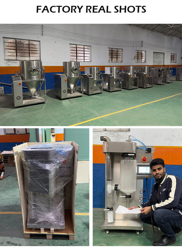 2L/H Spray Atomizer Dryer Spray Drying System Máquina de secagem por pulverização para leite