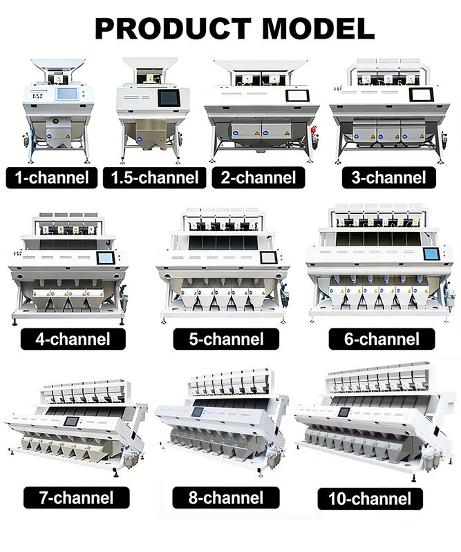 Sortador de cores de chuveiro único para minhoca Sortando arroz Máquina de classificação óptica Máquina de classificação de arroz
