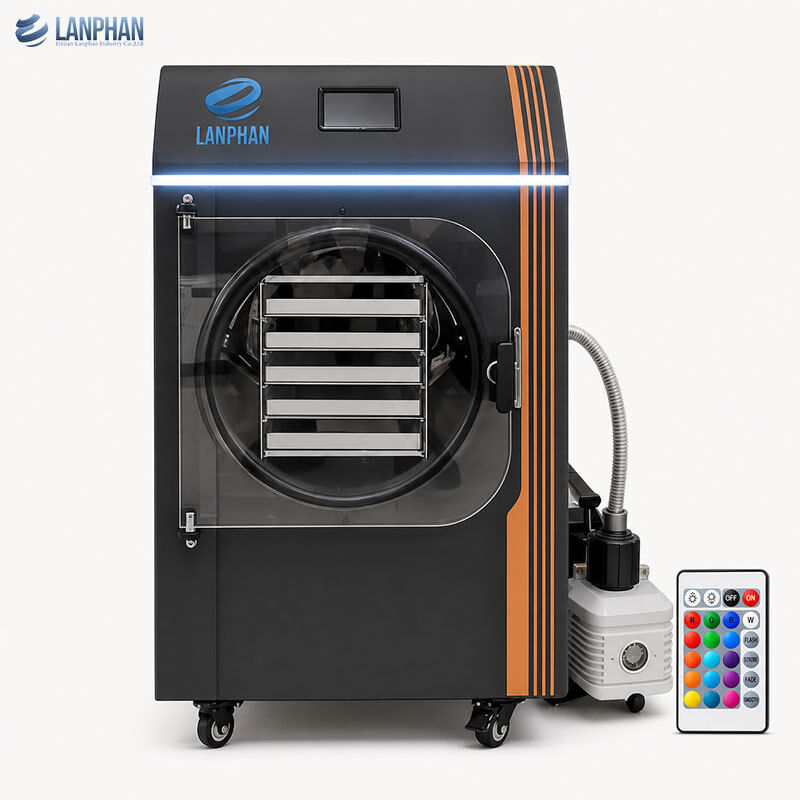 Pequena máquina de secagem por congelamento doméstica para lanches liofilizados e armazenamento de alimentos