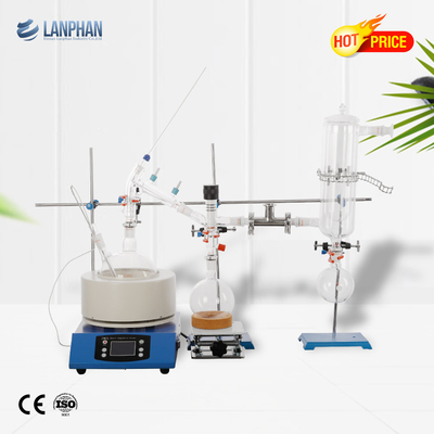 equipamento de laboratório alto do borosilicate G3.3 da destilação do trajeto 2L curto