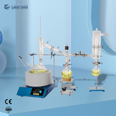 filme limpado molecular do equipamento da destilação do trajeto curto do laboratório 5Ltr