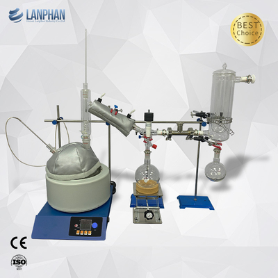 Equipamento alto da destilação do trajeto curto do vácuo do Borosilicate para o laboratório 5L