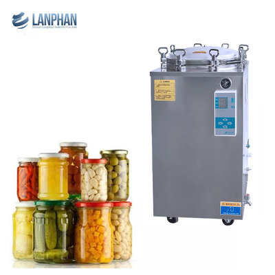 O vertical da esterilização do vapor dos produtos vidreiros esteriliza o frasco de vidro enlatado do alimento da carne