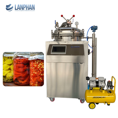 75l 100l 150l Contador de alimentos de alta pressão Esterilizador de retorta de pressão para alimentos engarrafados