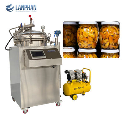 Máquina de esterilização de alimentos de autoclave de retorno vertical