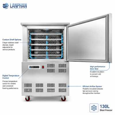 Máquina de congelação rápida comercial do congelador rápido de -45°C para a transformação de produtos alimentares
