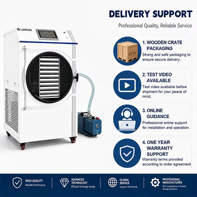 -60°C Liofilizador a Vácuo com Armadilha Fria Máquina de Liofilização de 12–14kg/lote para Conservação de Alimentos