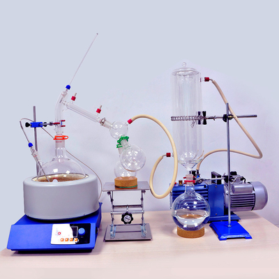 Jogo do laboratório do equipamento 2L da destilação do trajeto curto