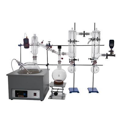 Equipamento de vidro químico da destilação do trajeto curto de 10 litros