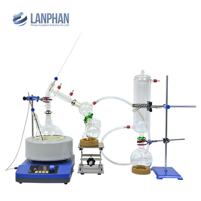 destilação fracionária Kit For Labortory Chemicals de trajeto 2L curto